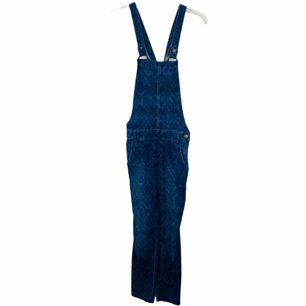 Hollister Tribal Print Jeans Jumpsuit Denim Bib Overall Sz XS - Picture 14 of 14